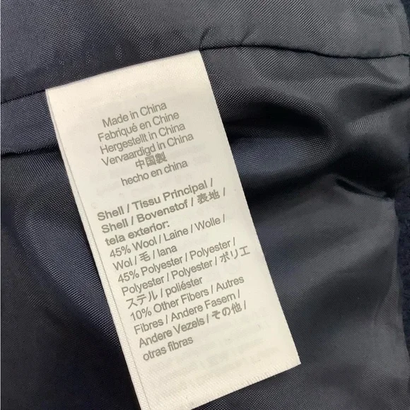Crewcuts Girls Wool Blend Classic Peacoat Navy Blue Double Breasted